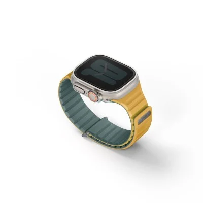 Uniq Revix Evo Reversible Magnetic Apple Watch Strap 49/45/44/42Mm - Viridian (Viridian Green/Burnt Yellow)